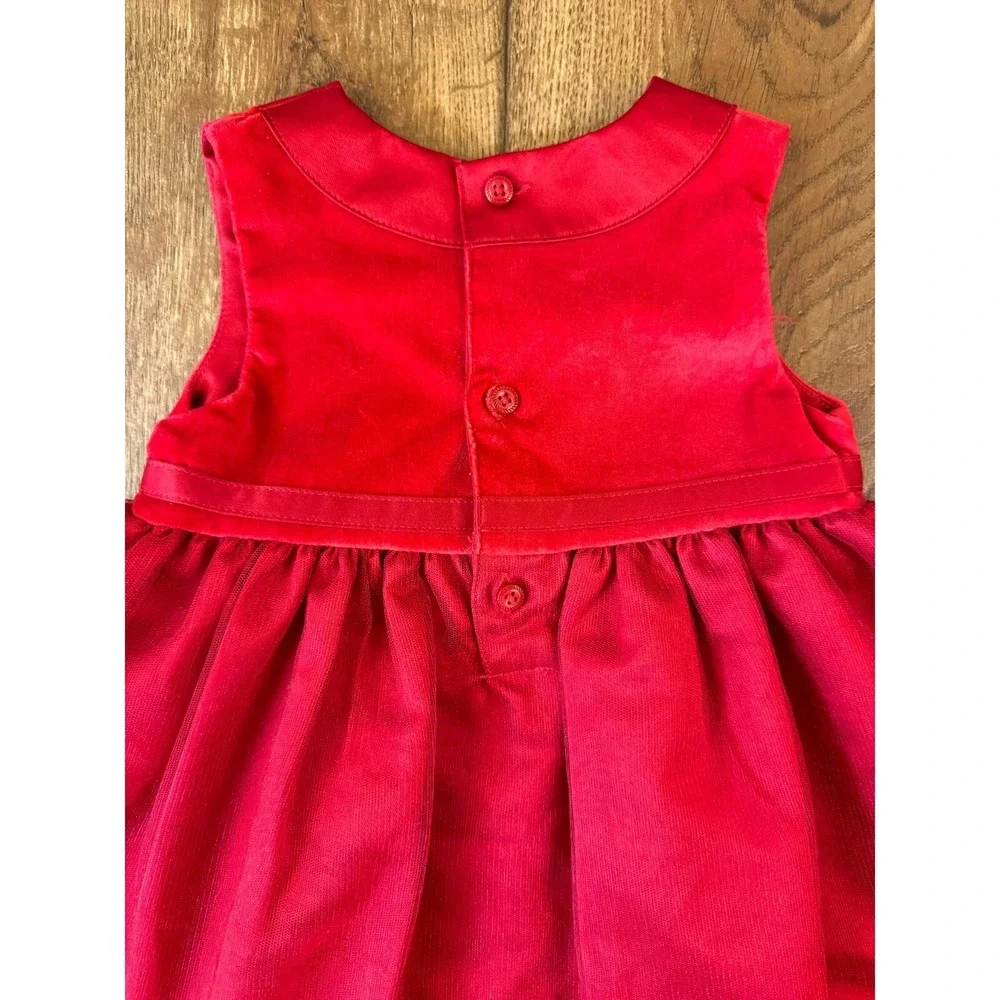 Carters Baby Girl 18 Months Dress Party Holiday Red Christmas‎ Valentines Bow